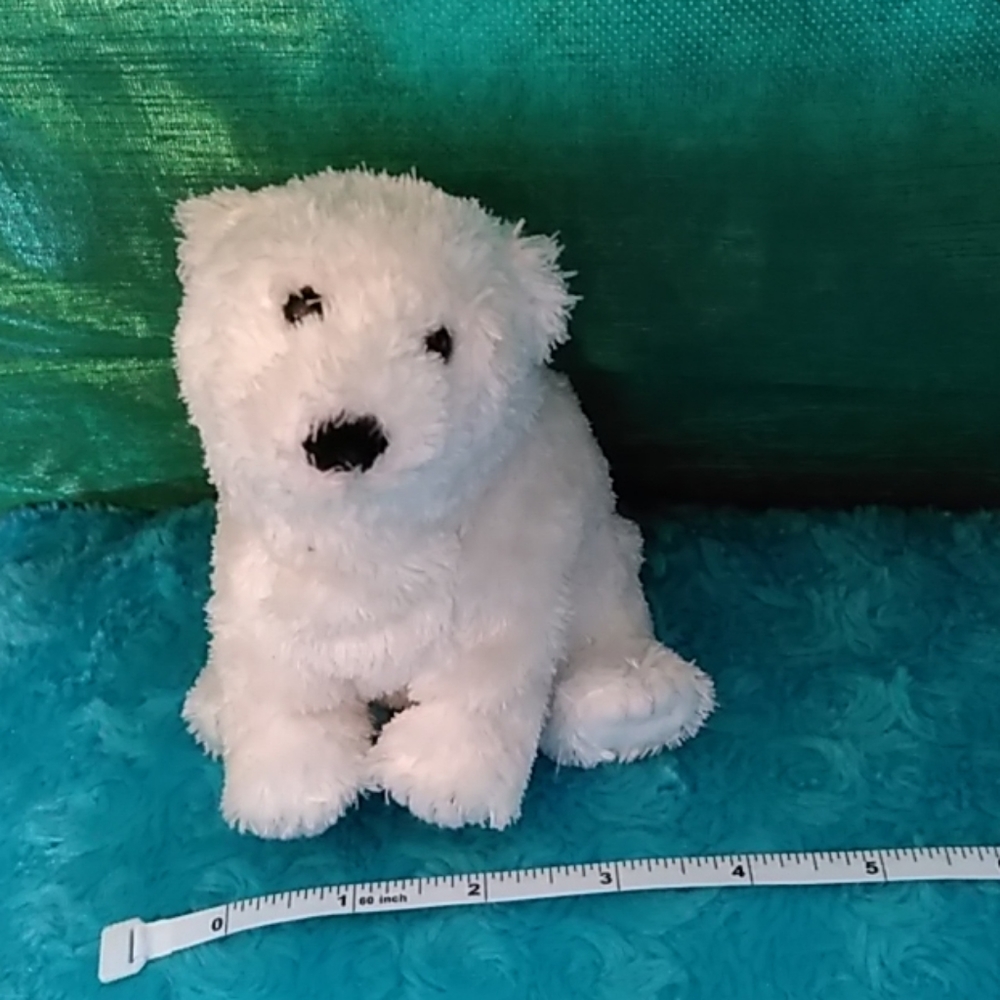 Small Ty polar bear - Siberia, white with beads